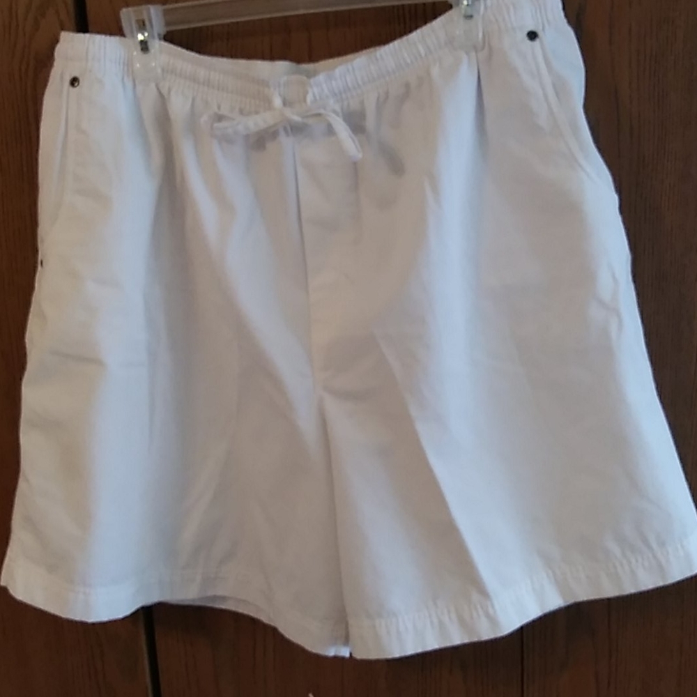 White Draw String Shorts